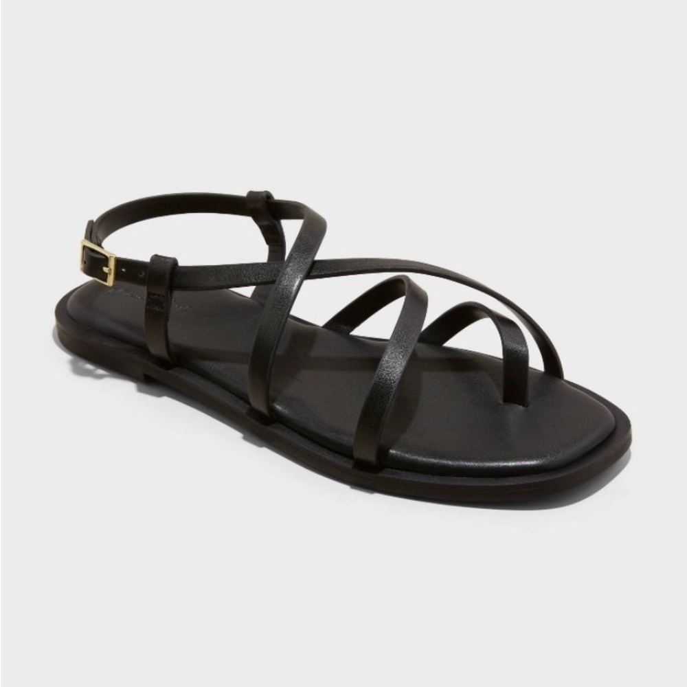 Women's Raleign Ankle Strap Sandals - Universal Thread⢠Black 6.5 new